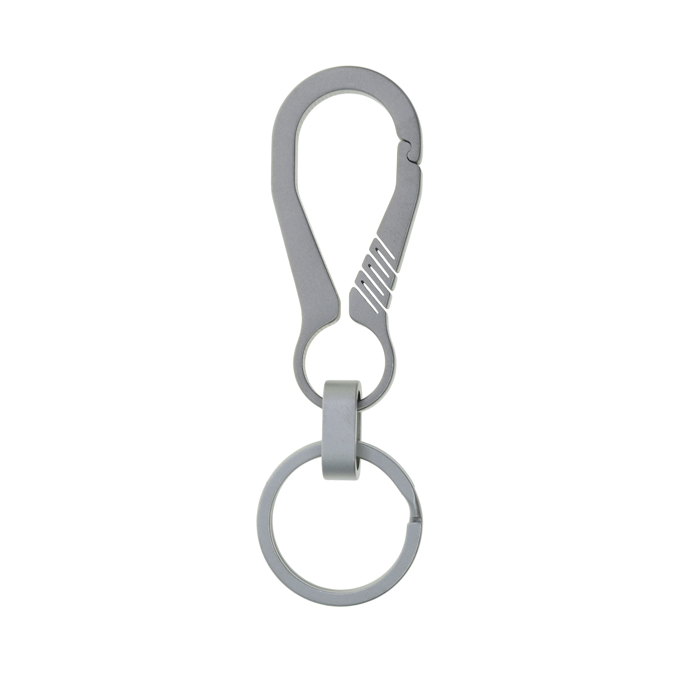 

TC4 Ti titanium oval drop snap spring Lock Carabiner split ring Clasp Keychain FOB EDC house warming gift