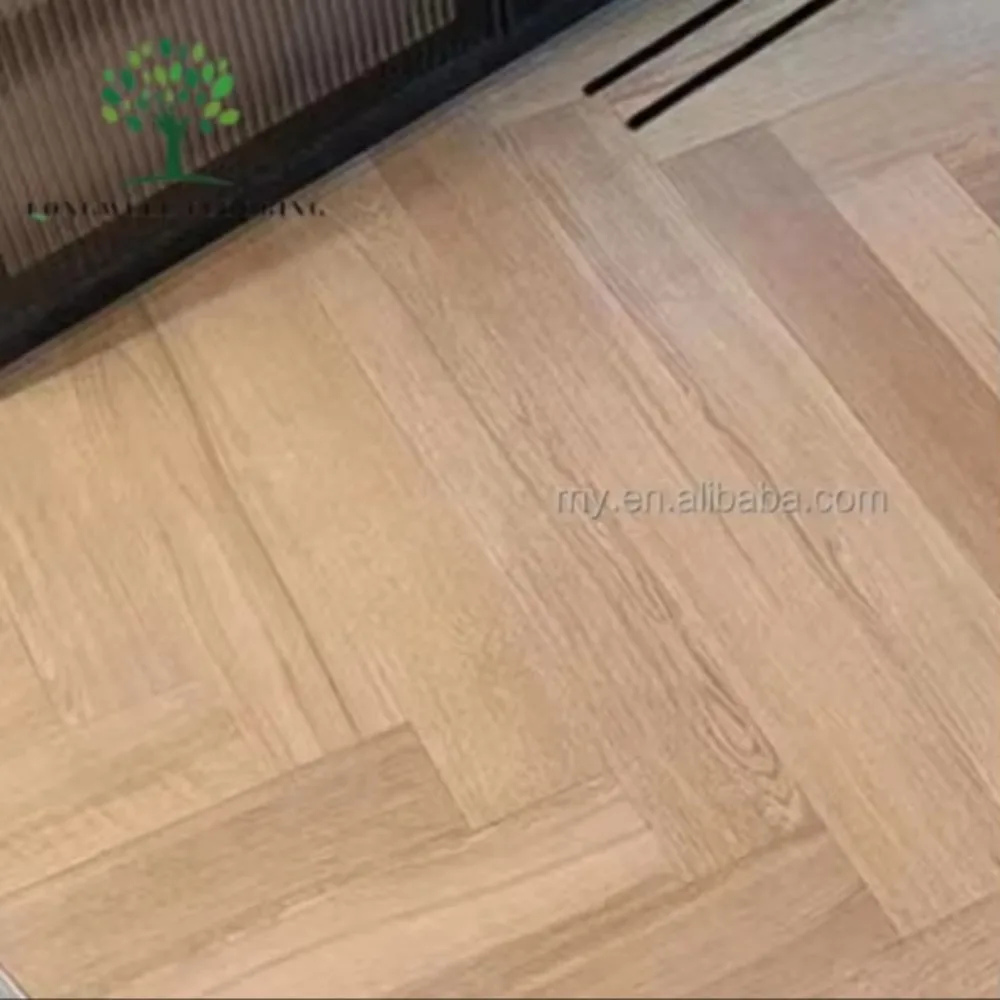 Customized version of herringbone parquet floor, wood veneer stone plastic composite engineering floor