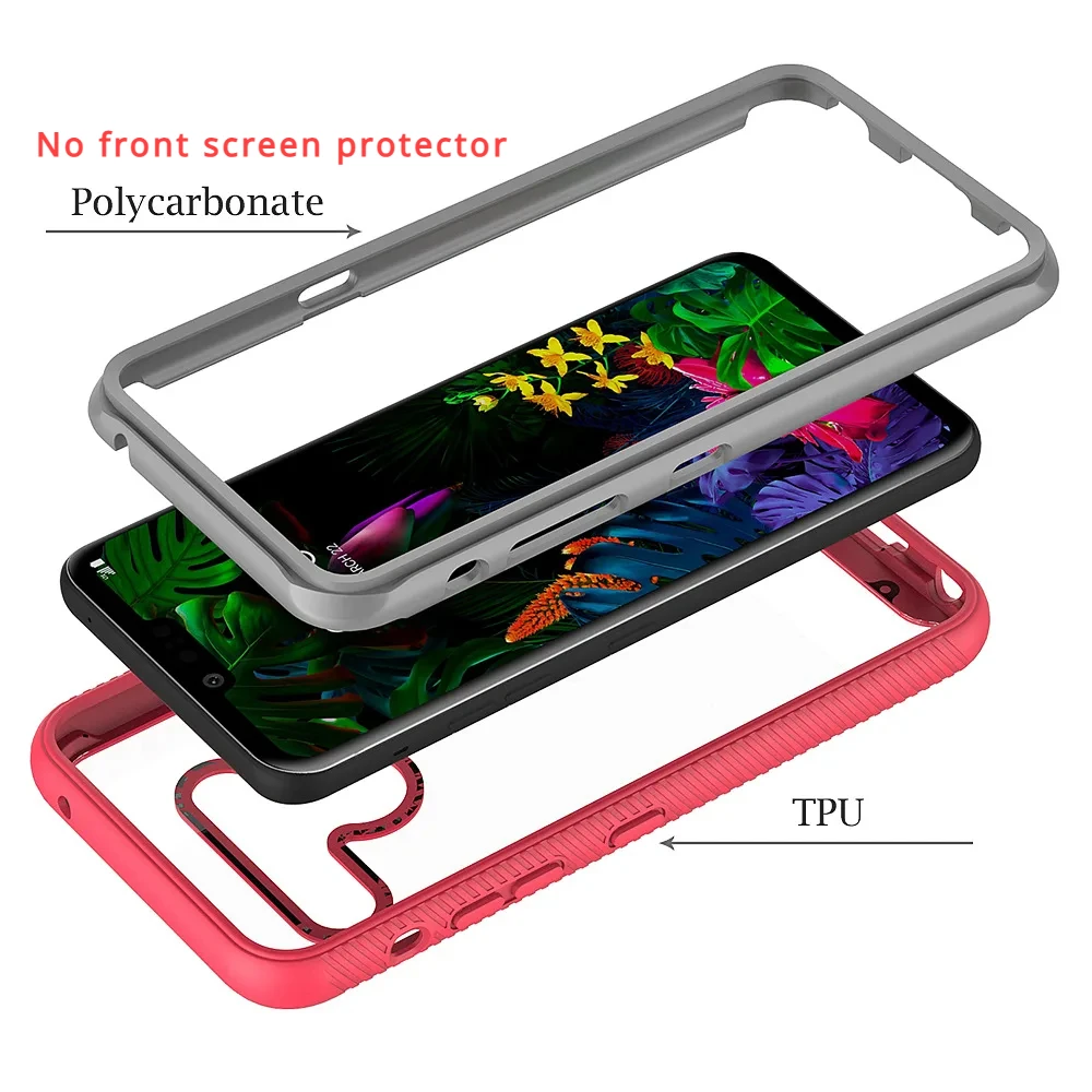 TPU/PC Sky Case for LG G8 / LG G8 ThinQ Celula Funda Capa Two Layer Structure Hybrid Shockproof Shell Heavy Duty Phone Cover