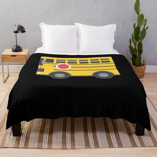 لطيف الكرتون حافلة نمط الفانيلا رمي بطانية الملك الملكة كامل الحجم سوبر لينة خفيفة الوزن الدافئة لمدرب السفر أريكة بطانية