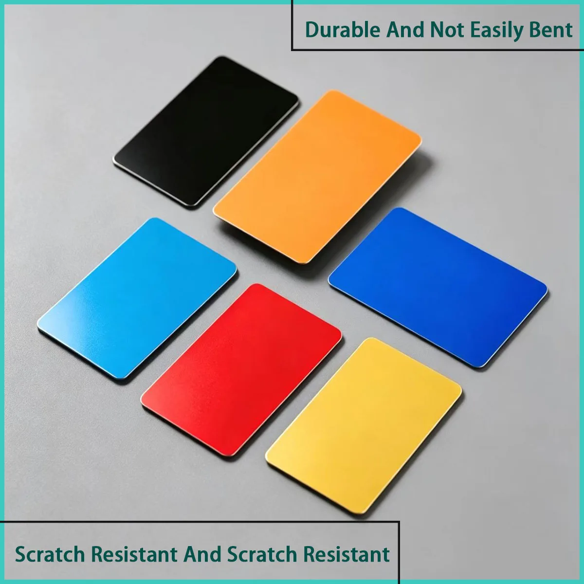 0.2mm/0.45mm thick multi-color blank metal business card compatible with business cards