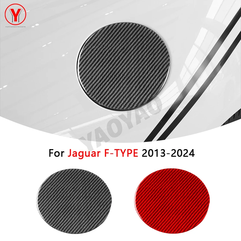 

For Jaguar F-Type 2013–2024 Fuel Cap Panel Gas Lid Cover Trim Stickers Carbon Fiber Car Accessories
