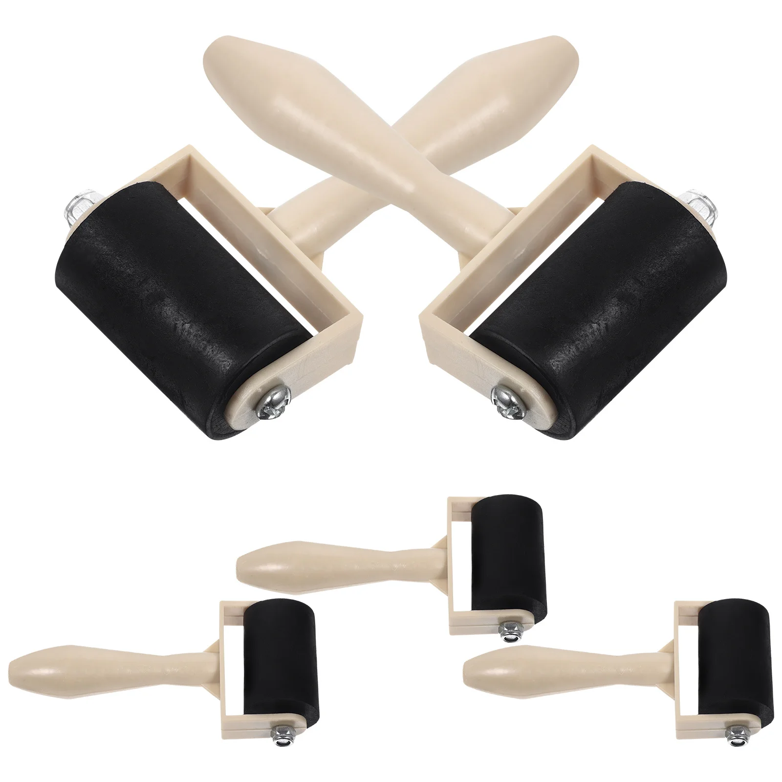 5 قطعة أداة الحرف اليدوية الأسطوانة الطباعة للطباعة السلسة ختم الغراء نشر الأسطوانة البلاستيكية Diy بها بنفسك مشروع الحرفية #1