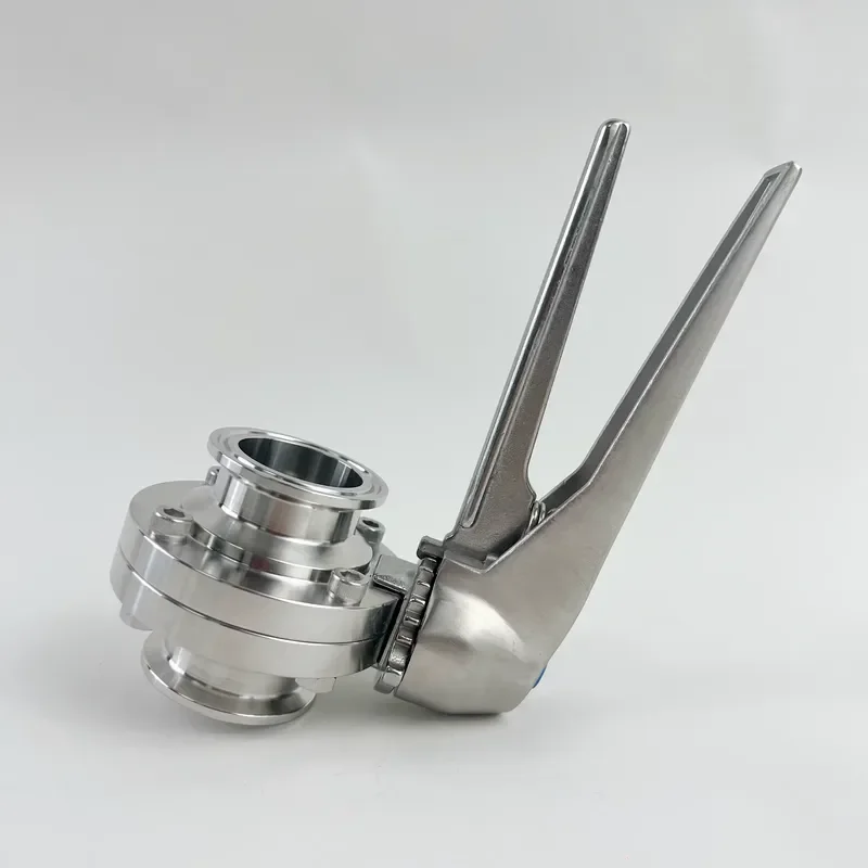 Dairy Food Grade Ss 304 316 Sanitary Tri Clover Clamp Manual Butterfly Valve for Water