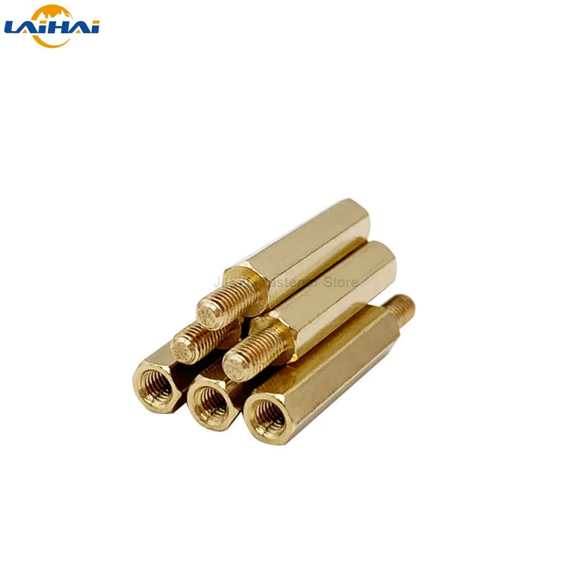 10/50pc Solid Brass Copper M2 M2.5 M3 M4 Hex Standoff Hexagon Pillar M-F F-F Male-Female Female Spacer for PCB Board Motherboard