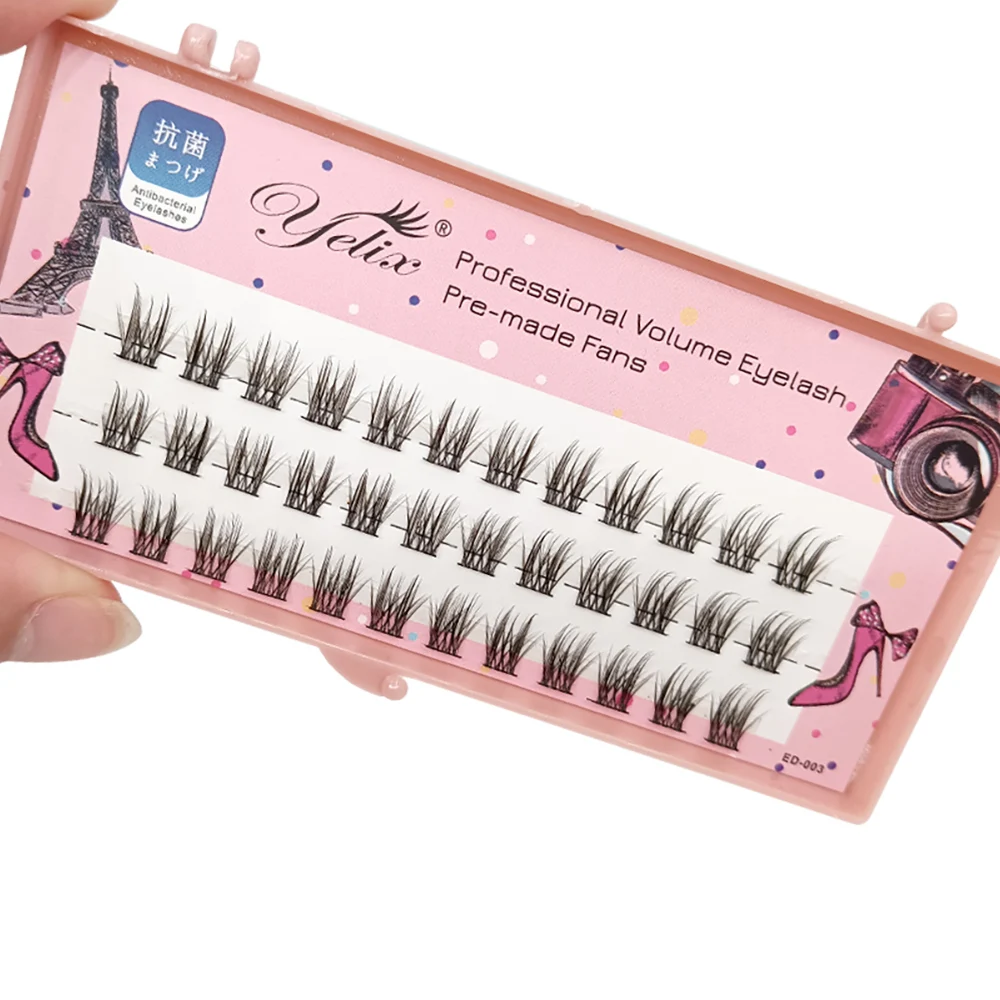 Yelix 클러스터 속눈썹 속눈썹 번들 가짜 속눈썹 만화 속눈썹 밍크 속눈썹 한국 화장품