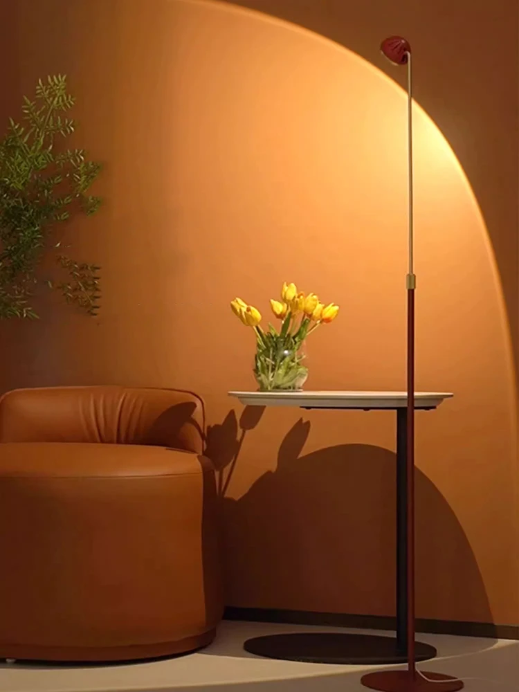 Zwart Rood Moderne Hoge Staande Lamp Led Vloerlamp, Touch Control In Hoogte Verstelbare Woonkamer Bank Home decor Verlichtingsarmaturen.