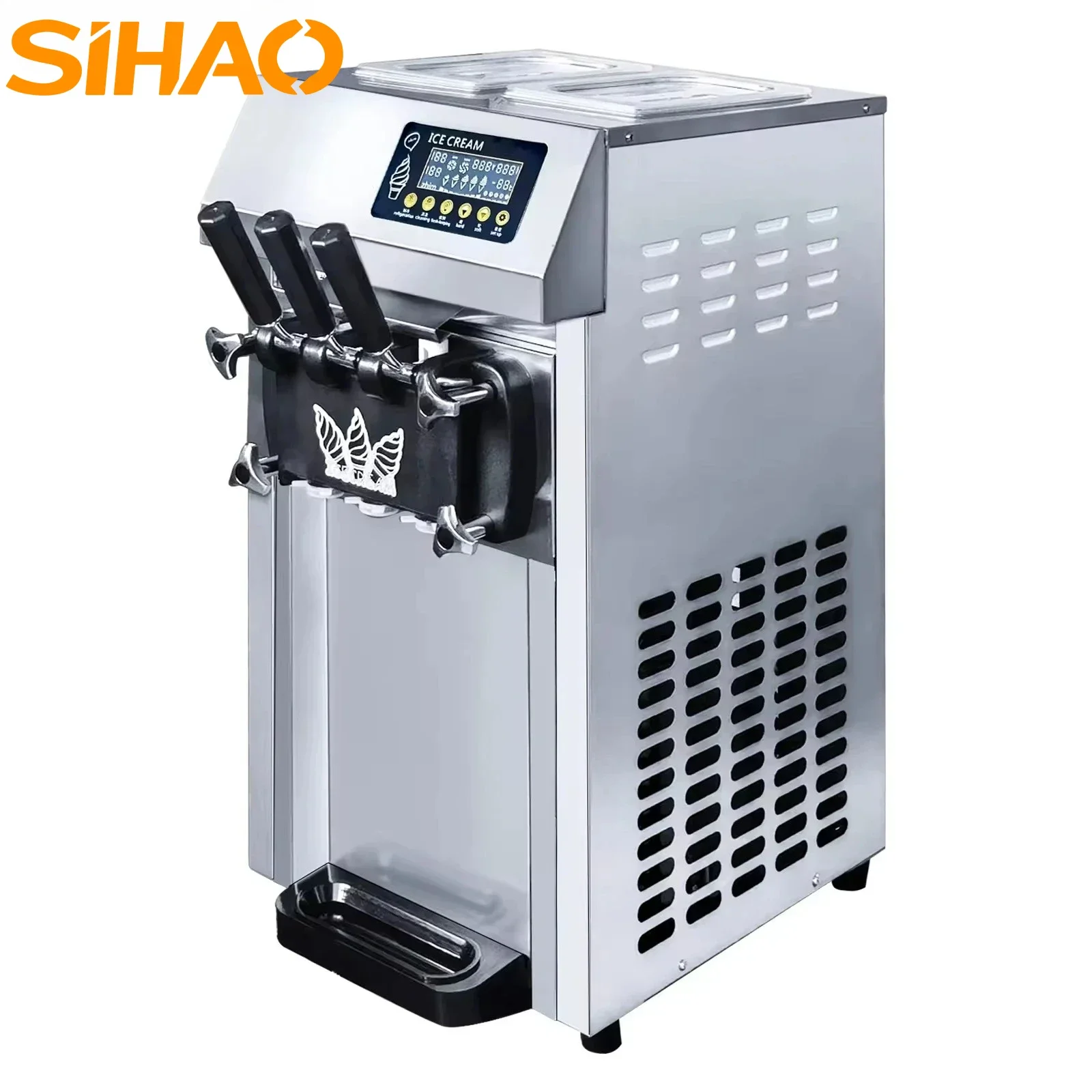 

SIHAO Pre-cooling Commercial Ice Cream Maker A126 Ice Cream Machine Soft Serve Machine Portable Big Capacity Ice Cream Machine