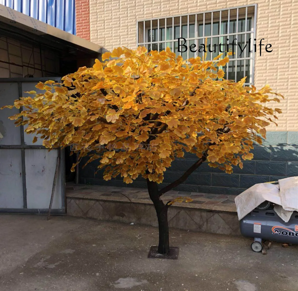 Artificial Ginkgo Tree Wishing Tree Large Plant Indoor Living Room Decoration