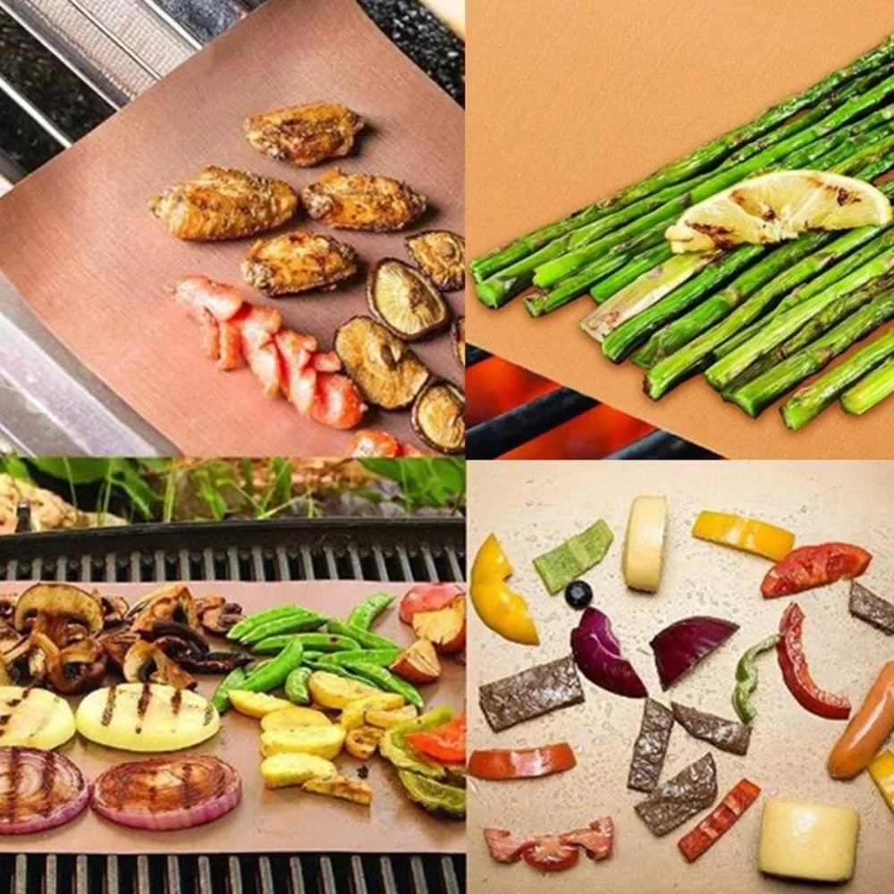 50 Pcs Baking Mat Sheet 40*60cm or 30*40cm Reusable Non-Stick Oil-Proof Baking Paper Heat-Resistant Oven Liner Sheet BBQ Pad