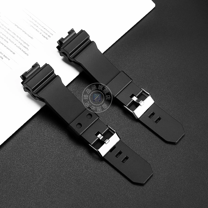 Silicone rubber watch strap Convex joint black soft men's watchband bracelet pin buckle For CASIO G-SHOCK GW-9200 GW-9110 G-9200