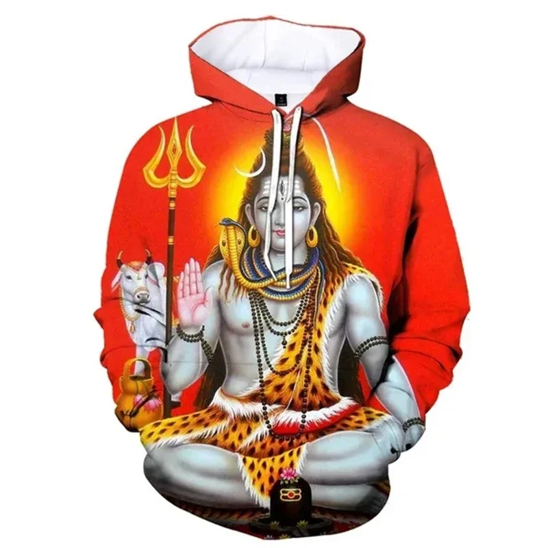 2024 Autumn Lord Shiva 3D Print Hoodies Men Women Fashion Casual Sweatshirts Oversized Hoodie Pullovers Tracksuit Kids Clothing