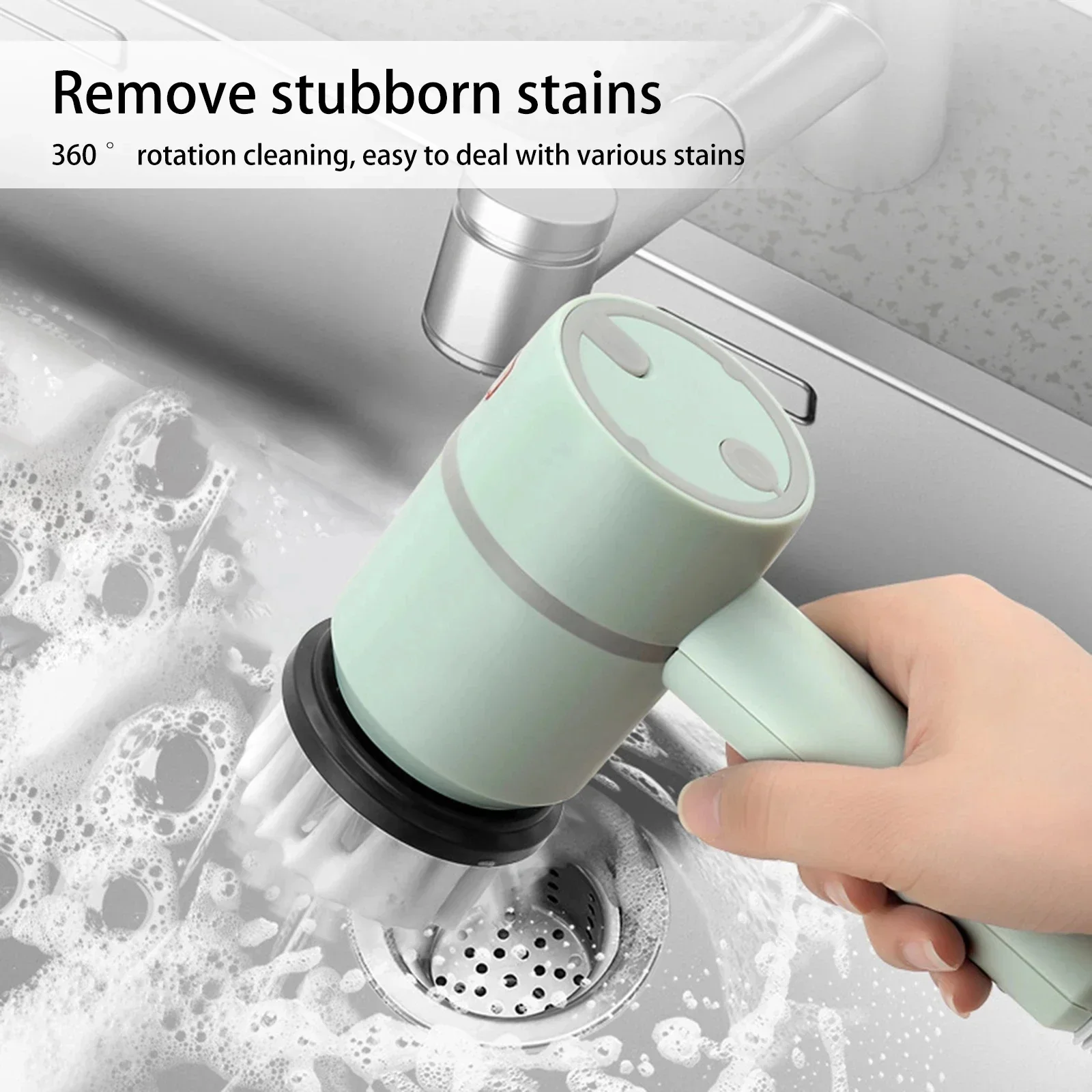 Electric Cleaning Brush Dish Washers Automatic Wireless Dishwashing Brush USB Rechargeable Kitchen Bathtub Tile Cleaning Brushes