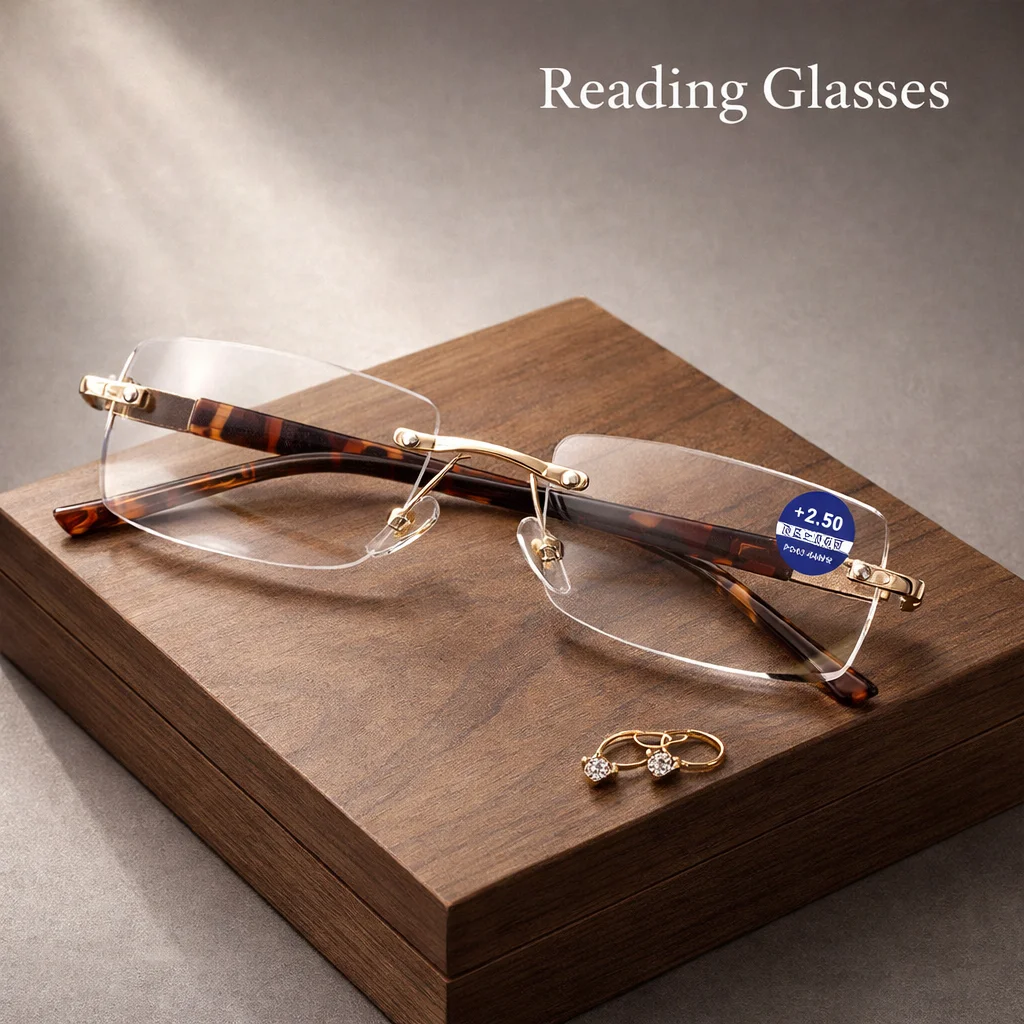 1Pc Women Rimless R…