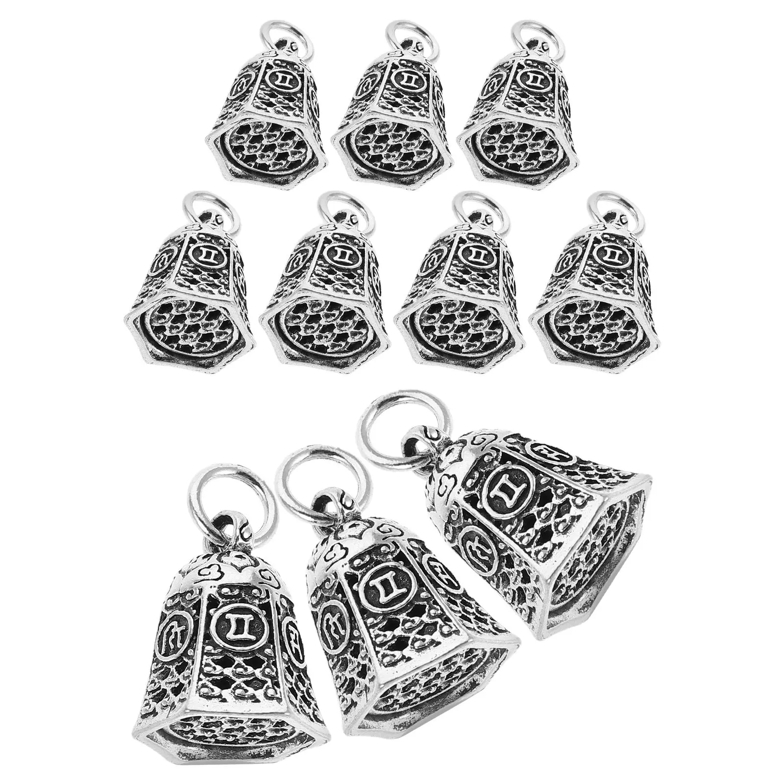 

10 шт. винтажных подвесок-колокольчиков с вдохновляющими надписями, съемные, для изготовления ожерелий, браслетов и украшений