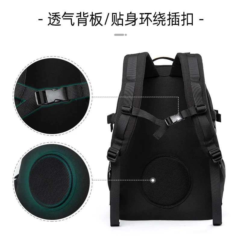 Men Fashion Backpack 15.6 inch Laptop Nylon Waterproof Large Capacity Backpacks Anti-theft Zipper for Travel Sport Mochila