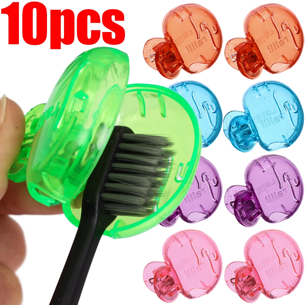 

10/1PCS Toothbrush Head Dustproof Clips Plastic Toothbrush Head Protective Cover Travel Hiking Camping Bathroom Brush Caps Case