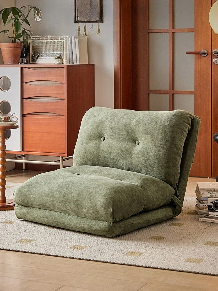 Home Furniture Lazy Sofa Tatami Sofa Bed Single Folding Backrest Chairs Window Seat Cushion Apartment Bedroom Balcony Recliner