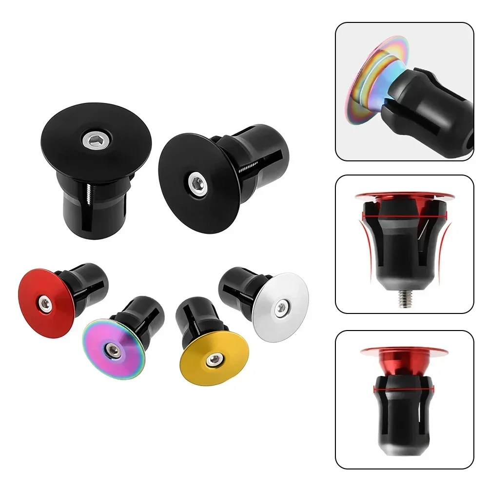 Bicycle Handlebar Grip End Plugs Cover Handle Bar Expansion Lock Cap For MTB Road Bike Accessories Cycling Parts