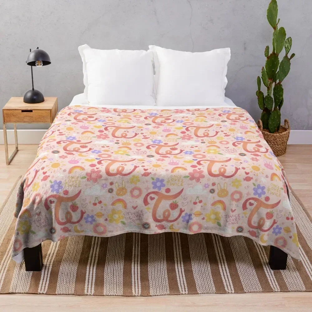 Twice Pattern Throw Blanket Thermals For Travel Bed linens Retros Soft Plush Plaid Blankets