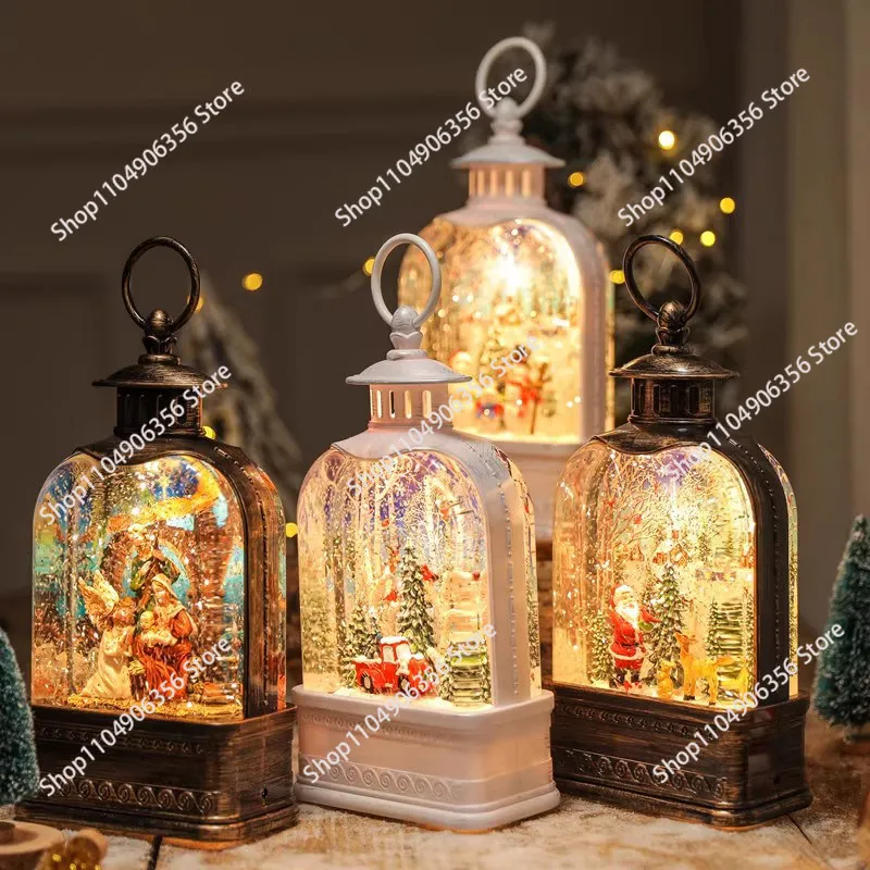 Christmas tree snowflake crystal ball music box children girl girl music box snow birthday gift
