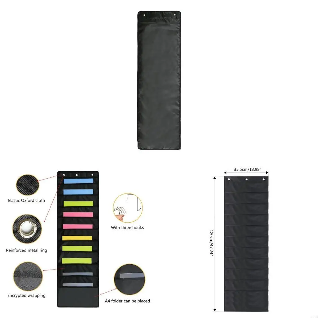 

M5TB Multifunction Storage Bag for Office Files Durable Anti Deformed Organization Pocket 35.5x120cm Hanging Folder