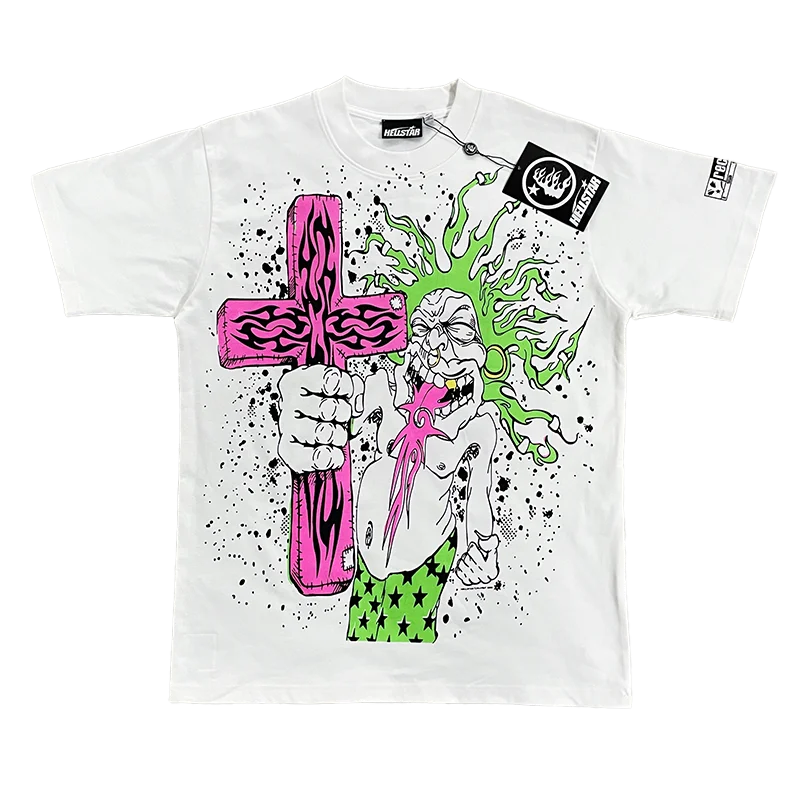 Hellstar Studios Mercy Festival 96 Short Sleeve T-Shirt Cotton Breathable Printed Casual round Neck Top for Youth view 5