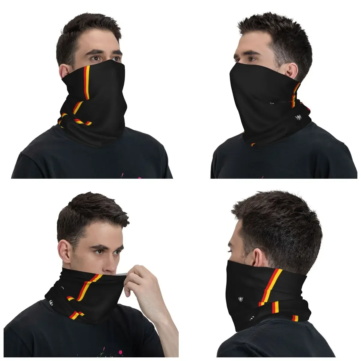 New German Flag And Eagle Bandana Neck Cover Printed Germany Wrap Scarf Multi-use Face Mask Riding for Men Women Adult Breathabl