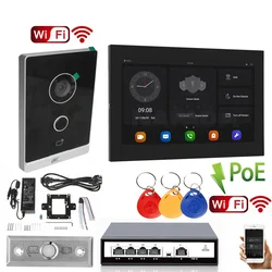 Dahua-intercomunicador de vídeo POE, estación de Puerta con VTO2211G-WP, Monitor interior de 10 pulgadas, wifi, kit de pantalla táctil, Android, DHI-VTH5341G-W