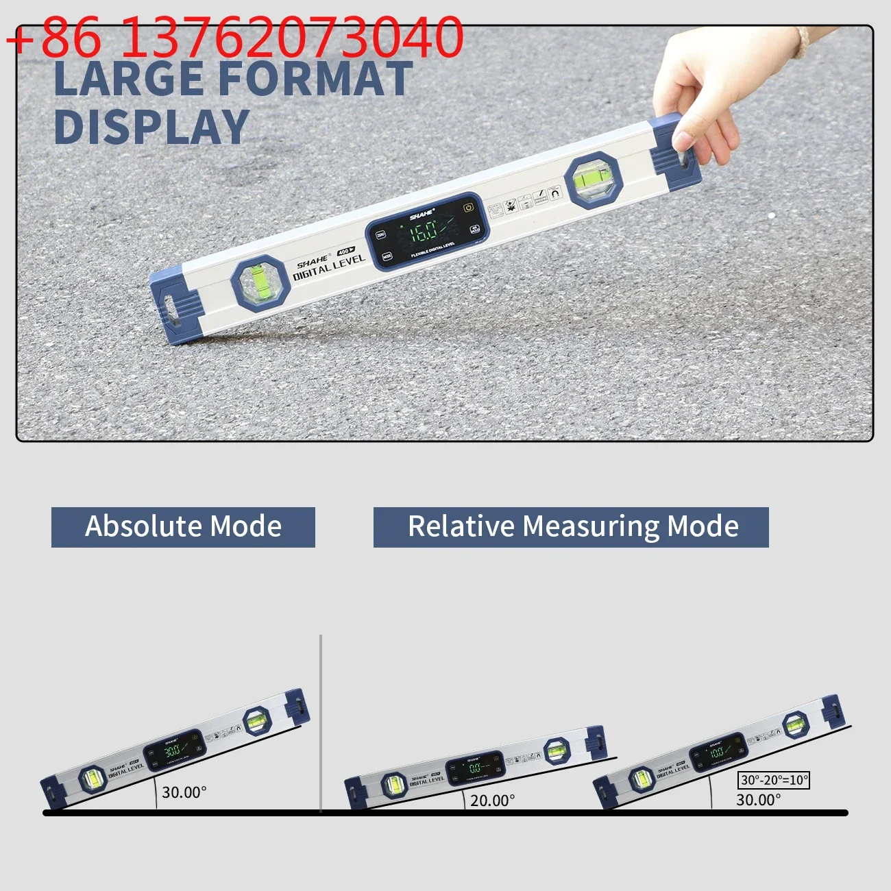 600mm Bubbles Angle Gauge Finder Magnetic Base Electronic Bubble Inclinometer Angle Finder Gauge