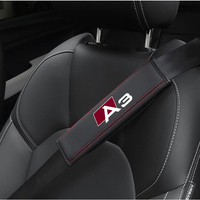 2Pcs Leather Car Safety Belt Shoulder Cover Pads For Audi A3 A6 A4 Q3 Q5 Q7 Q8 A5 A7 A8 TT S3 S4 R8 RS Car Accessories