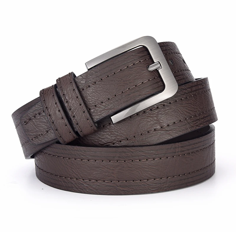 Neue männer Hochwertige PU Leder Gürtel Metall Pin Schnalle Gürtel Freizeit Business Bund Modische Männliche Zubehör Designer Gürtel – Detail 5