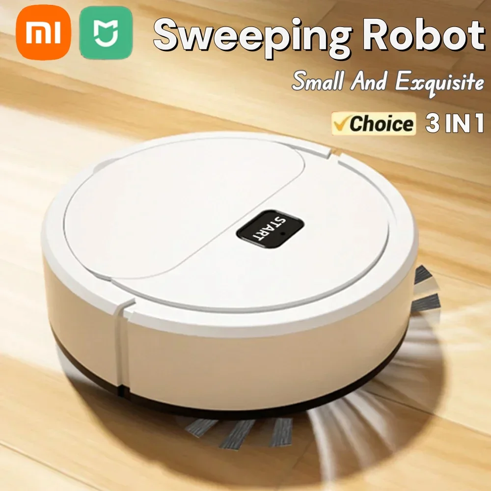 MIJIA Fully Automatic Sweeping Robot Portable Mini Home Floor Robotic Vacuum Cleaner USB Rechargeable 3 In 1 Sweeping Machine