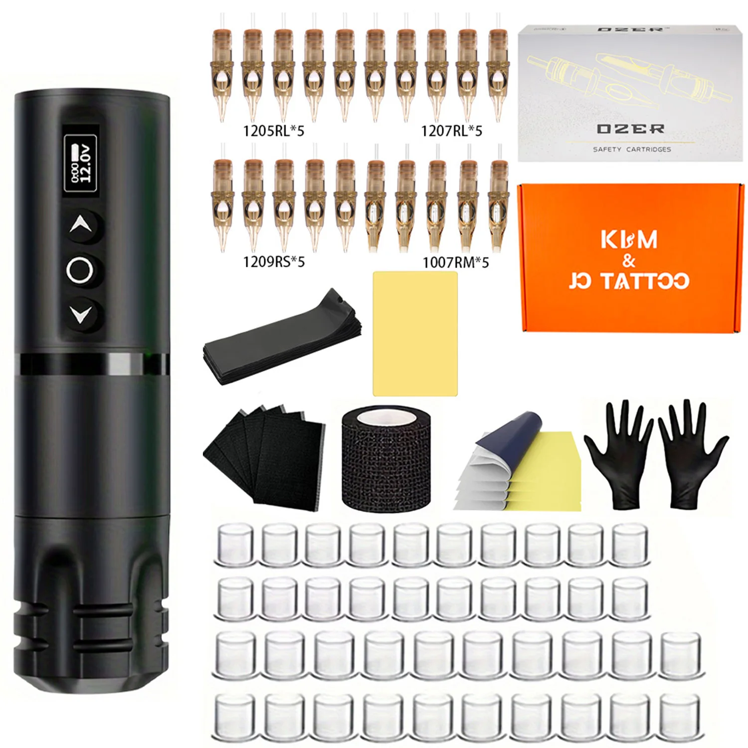 Set di penne per tatuaggi wireless kit per macchinette per tatuaggi kit per macchinette per tatuaggi per trucco permanente adatto per principianti kit di forniture per tatuaggi