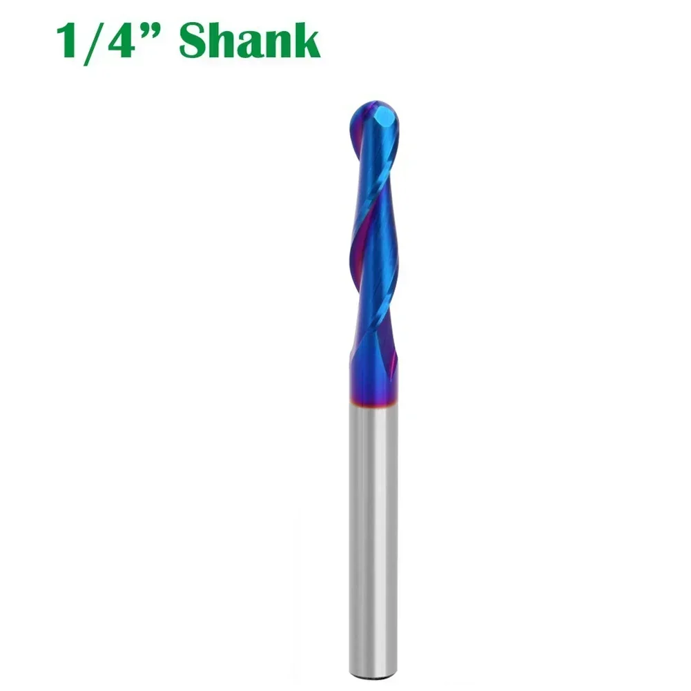 Ball Head Cutter Chip Discharge Flute Shank Woodworking YK Large Margin Large Chip Discharge Groove Alloy Blue