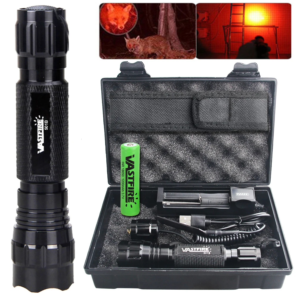 LED عالية التجويف مصباح يدوي أخضر أحمر أبيض الأشعة فوق البنفسجية الضوء الأرجواني مصباح يدوي السوبر مشرق متعدد الوظائف الشعلة مع صندوق بطارية 18650 #2