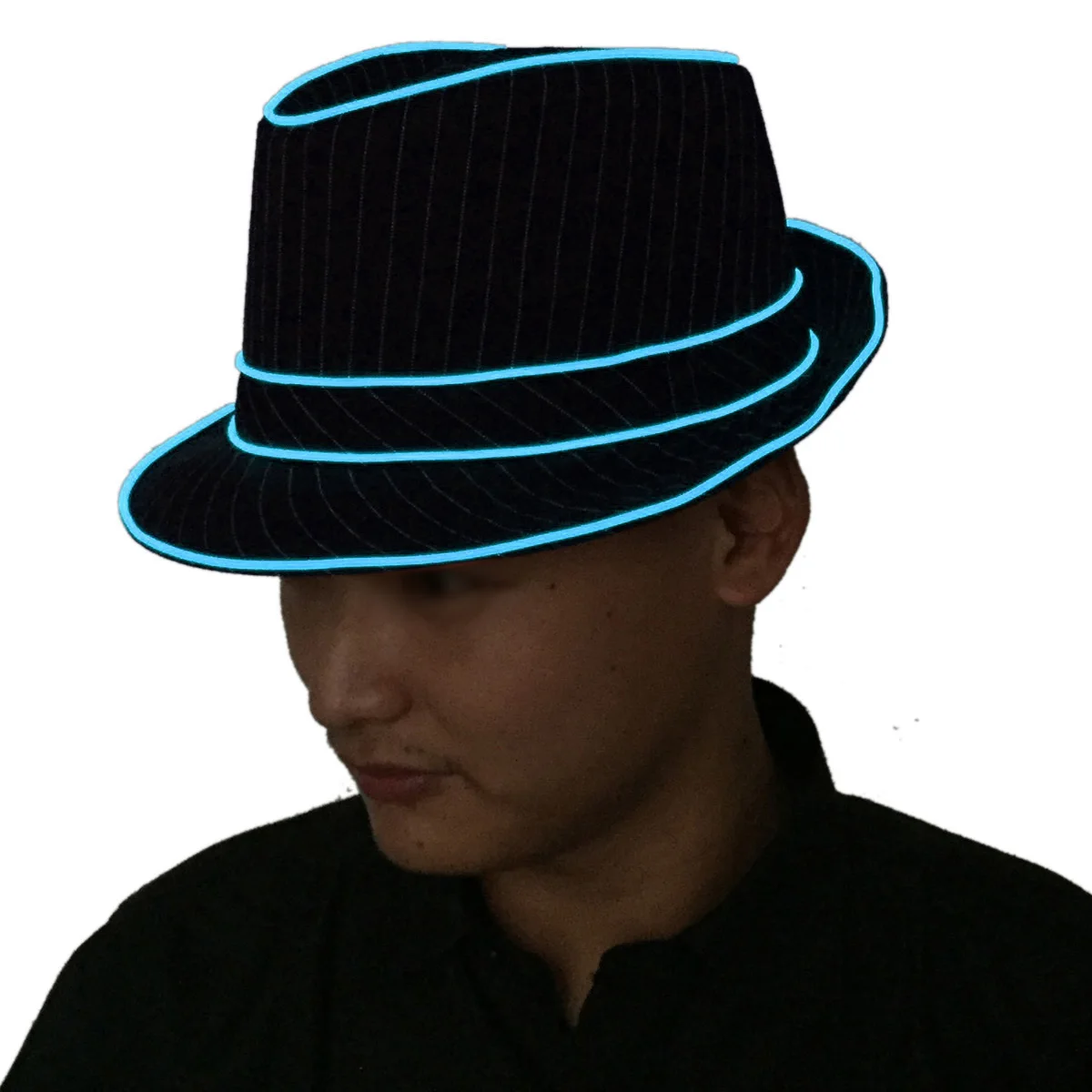 

1.5V LED Jazz Hat Flashing Fedora Falshing Stage Performing Halloween Fancy Dress Party (Yellow Light)