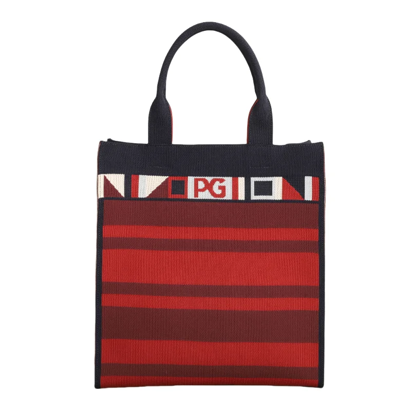 

PG женская сумка через плечо с контрастными полосками и геометрическими буквами, простая универсальная сумка в стиле ретро, большая вместительная дорожная сумка