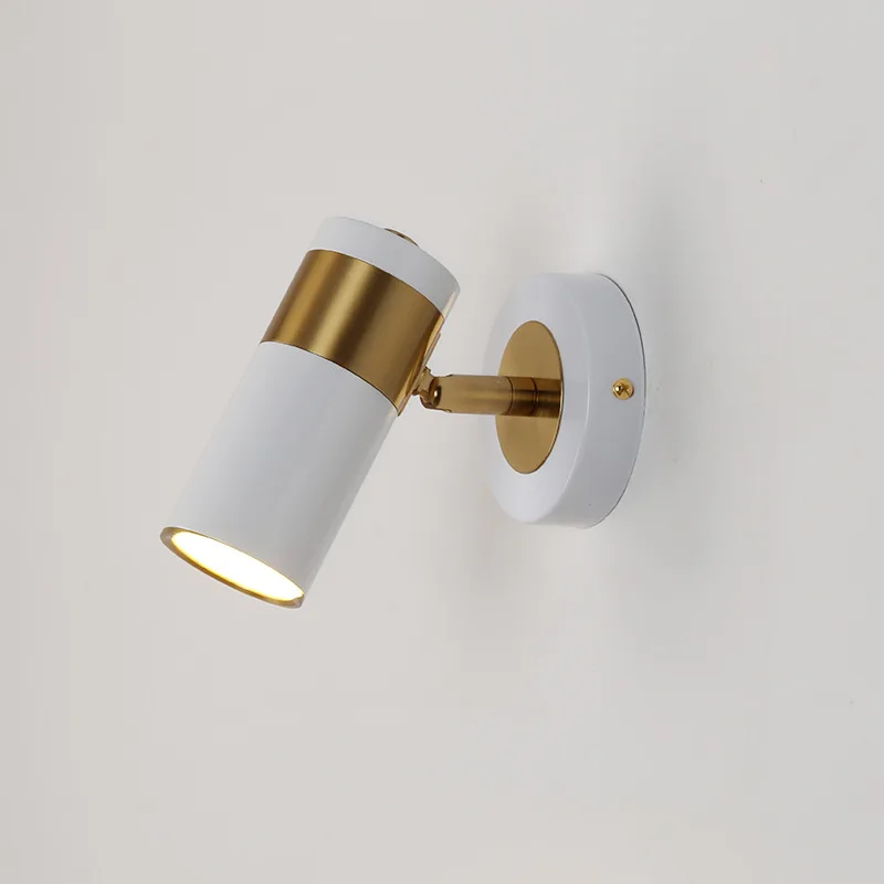 UDDALight Nordic Wall Lamp Gold, Dimmable LED Swing Arm Sconce E27 Light for Bedroom Living Room Hotel Decor