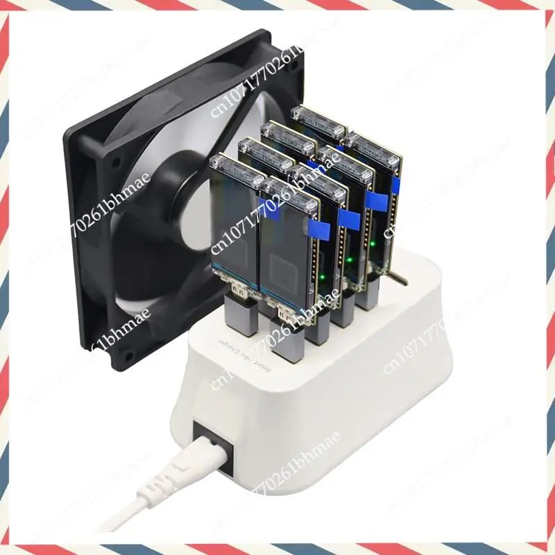 

-A21Z 8PCS Nerdminer V2 Bitcoin Solo Miner 780Kh/S With T-DISPLAY-S3 And 8 Port USB Hub Efficient BTC Mining Station UK PLUG