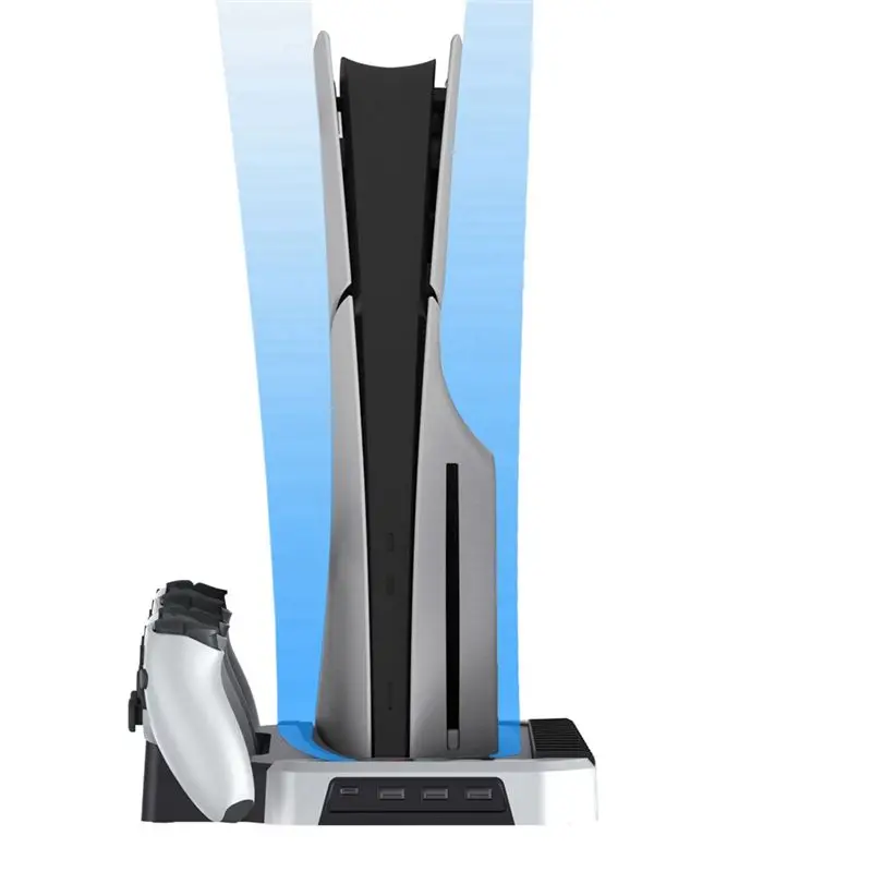 

Подставка для охлаждения ABKQ для PS5 Pro/Slim/PS5 с вентилятором, зарядной станцией и стойкой для хранения