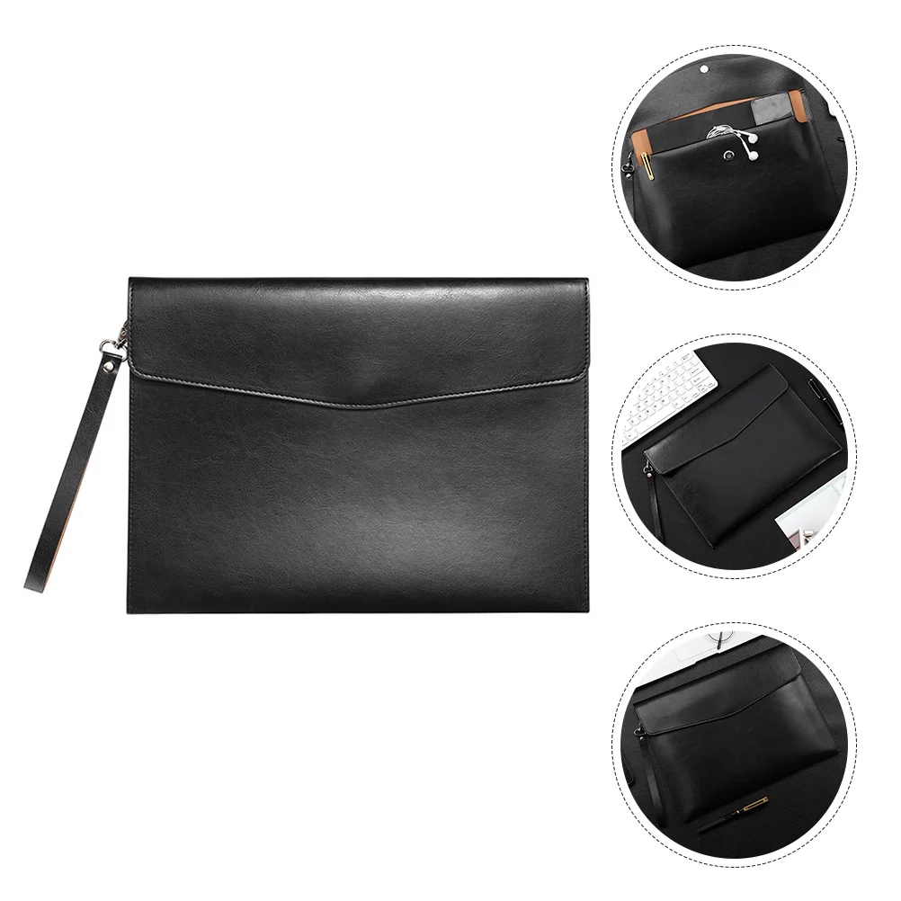 

Держатель для документов формата А4, папка из искусственной кожи, органайзер для файлов, водонепроницаемый портативный чехол большой емкости для офиса