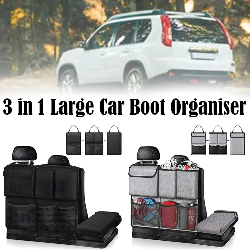 

Car Back Seat Storage Hanging Bag Multi-Pocket Car Trunk Storage Finishing Bag Waterproof Oxford Cloth Sundries Tool Organizer