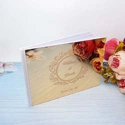 Personalized Anniversary Gift Wedding Guestbook Custom Wedding Book to Sign for Guests Baptism Mariage Decoration