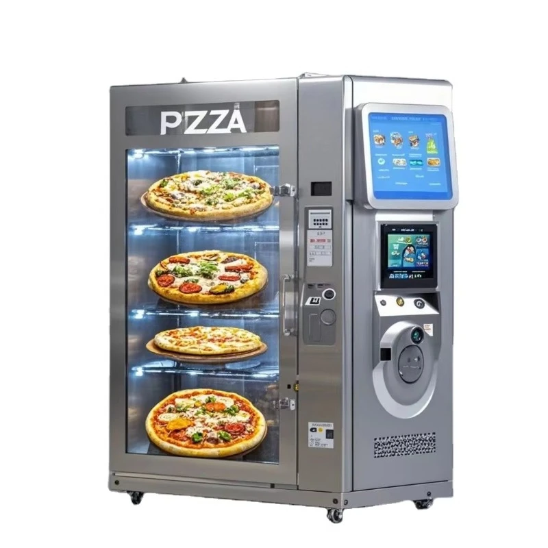 Reliable 24 7 Self Service Pizza Vending Kiosk With Built In Baking Oven Top Quality Commercial Food Machine Wholesaler