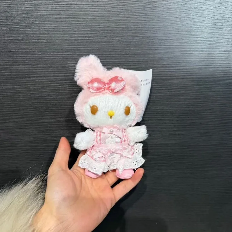 Carino fragola cameriera pizzo bocca a pois mia melodia peluche Sanrio bacca bianca melodia peluche portamonete portafoglio regalo cuore femminile