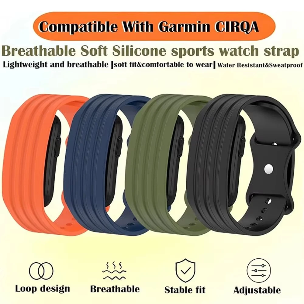 Breathable Adjustable Silicone Band For Garmin CIRQA Smart Band Sports Wristband for Garmin CIRQA Watch Replacement Belt