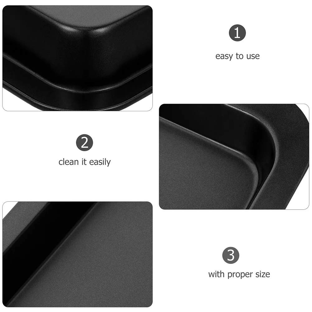 

2 шт. форма для тостера из углеродистой стали с антипригарным покрытием 31x21x2 8 см, форма для торта, печенья, небольшой противень для духовки, кухонная форма для выпечки, инструмент