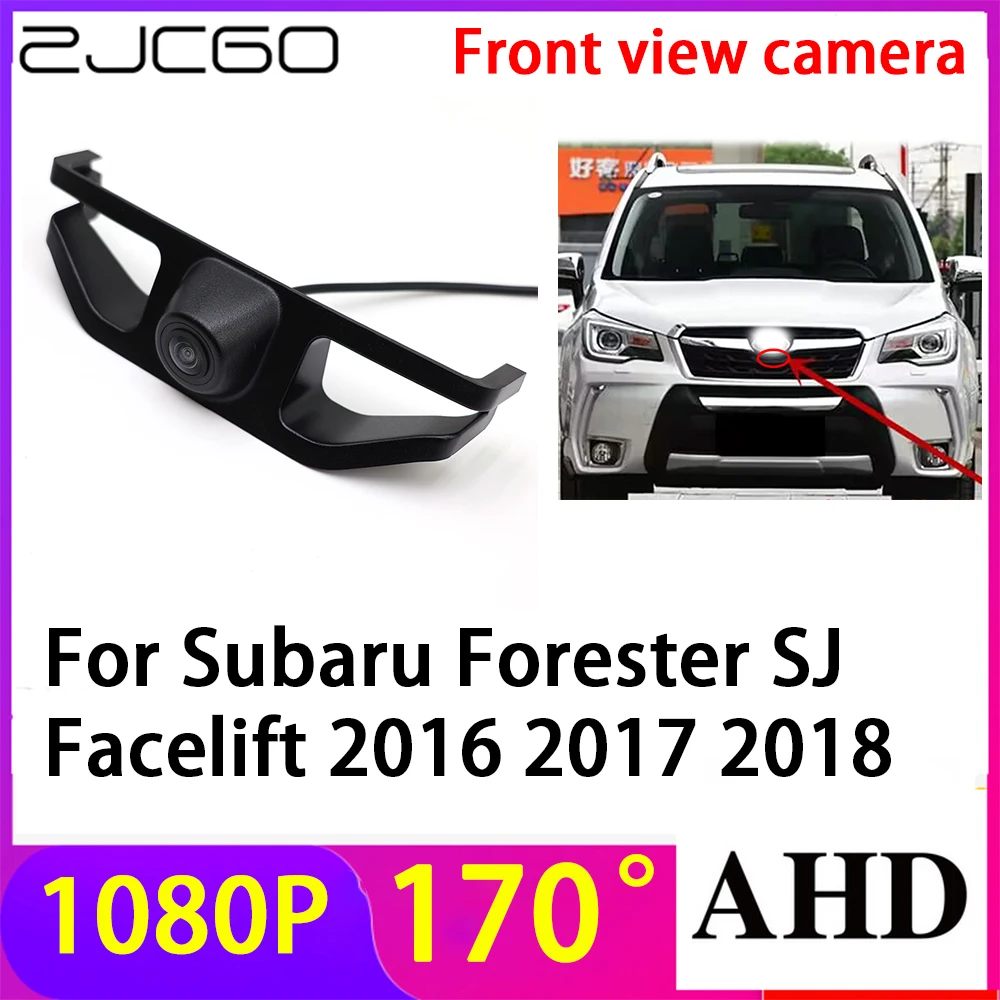 

ZJCGO AHD 1080P LOGO Car Parking Front View Camera Waterproof for Subaru Forester SJ Facelift 2016 2017 2018