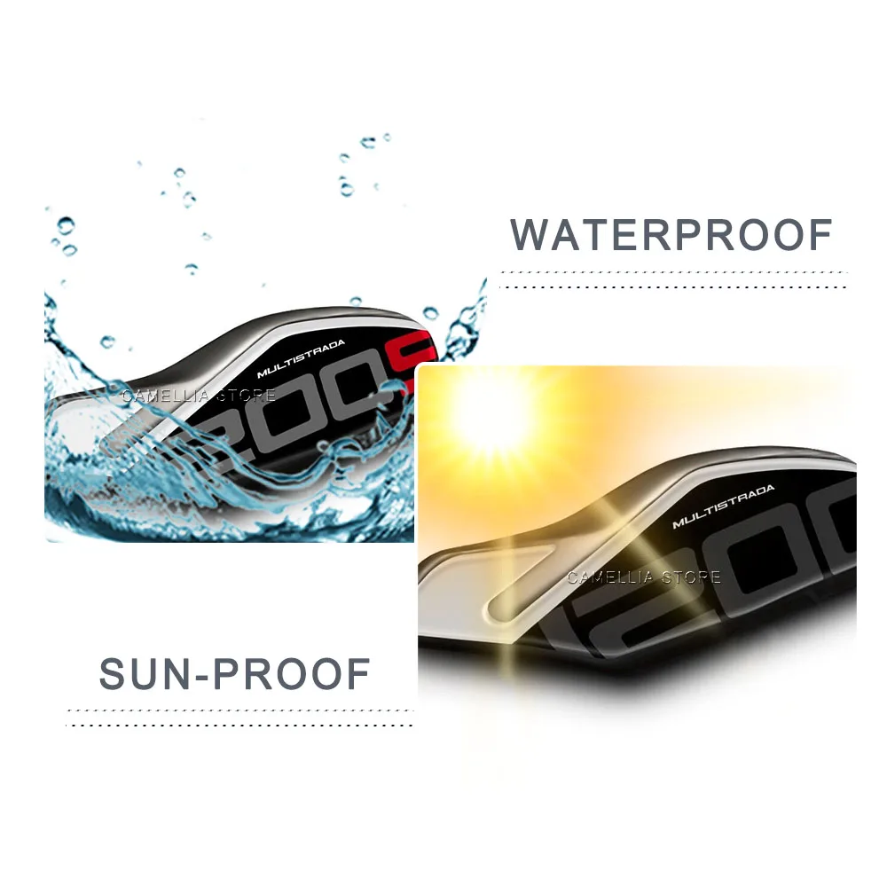 Motorcycle Handguards Sticker 3D Epoxy Resin Waterproof Motorcycle Sticker for Ducati Multistrada 1200 S 2015-2017